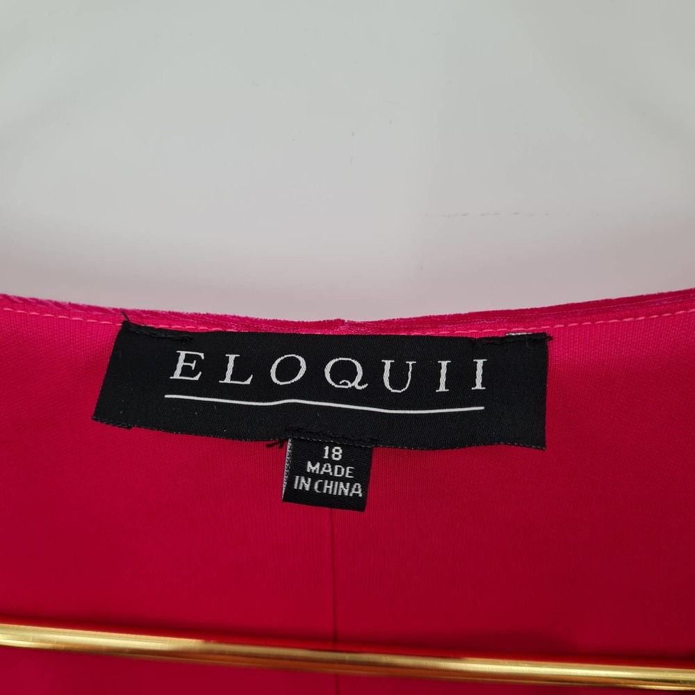 Eloquii Pink Velvet Mini Dress Plunging Plus Size 18 NWT - Picture 3 of 8
